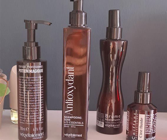 Quatre produits capillaire Végétalement Provence